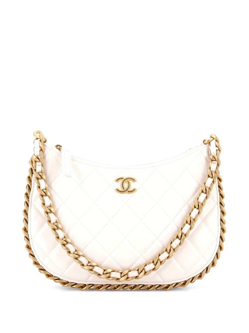 CC Chain Around Quilted Lambskin hobo bag