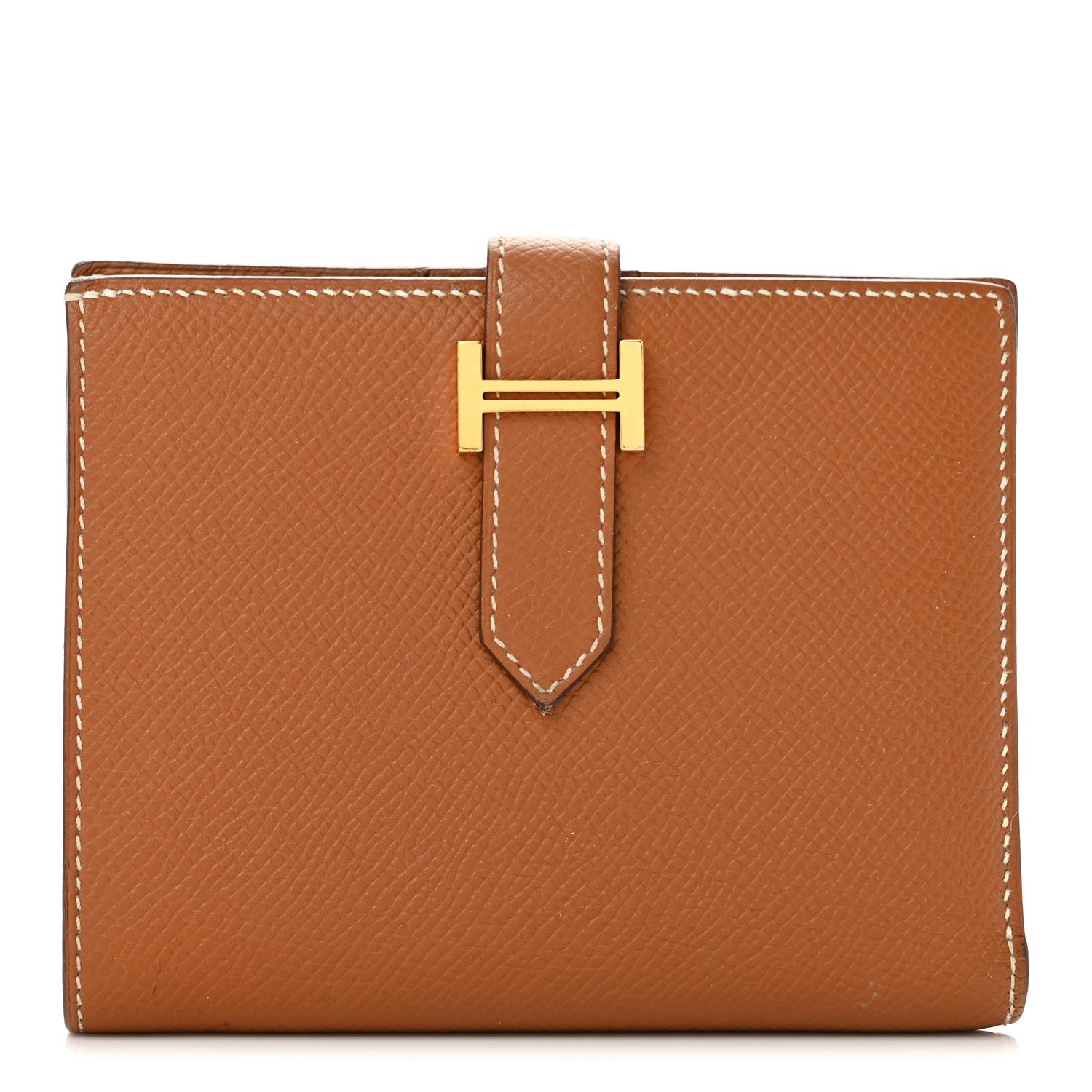 Hermes Epsom Bearn Compact Wallet Gold