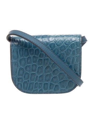 Embossed Leather Crossbody Bag