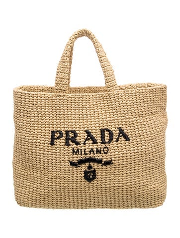 Enameled Metal Triangle Crochet Raffia Grass Tote Bag
