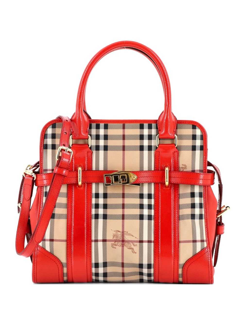 Burberry Minford Haymarket Coated Canvas Medium satchel