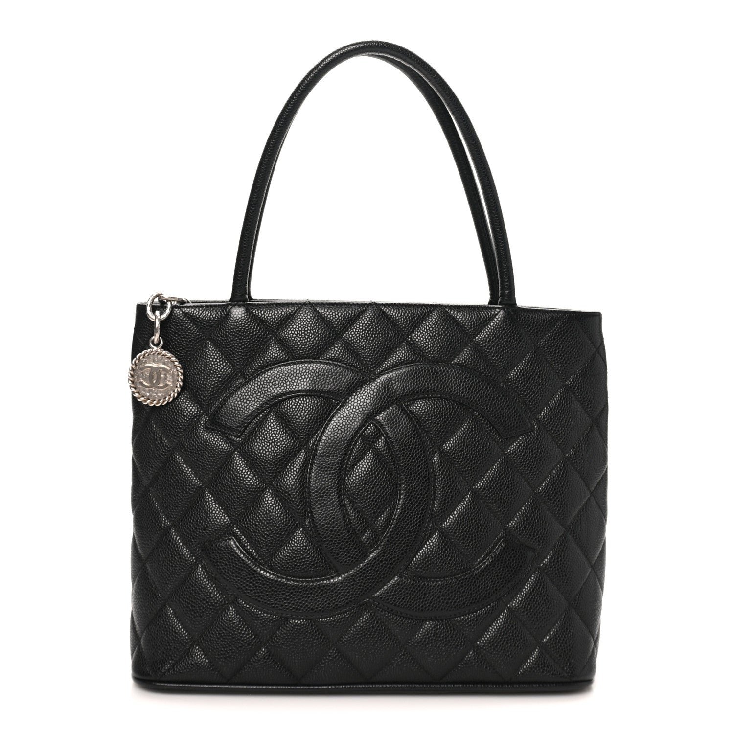 Chanel Caviar Quilted Medallion Tote Black