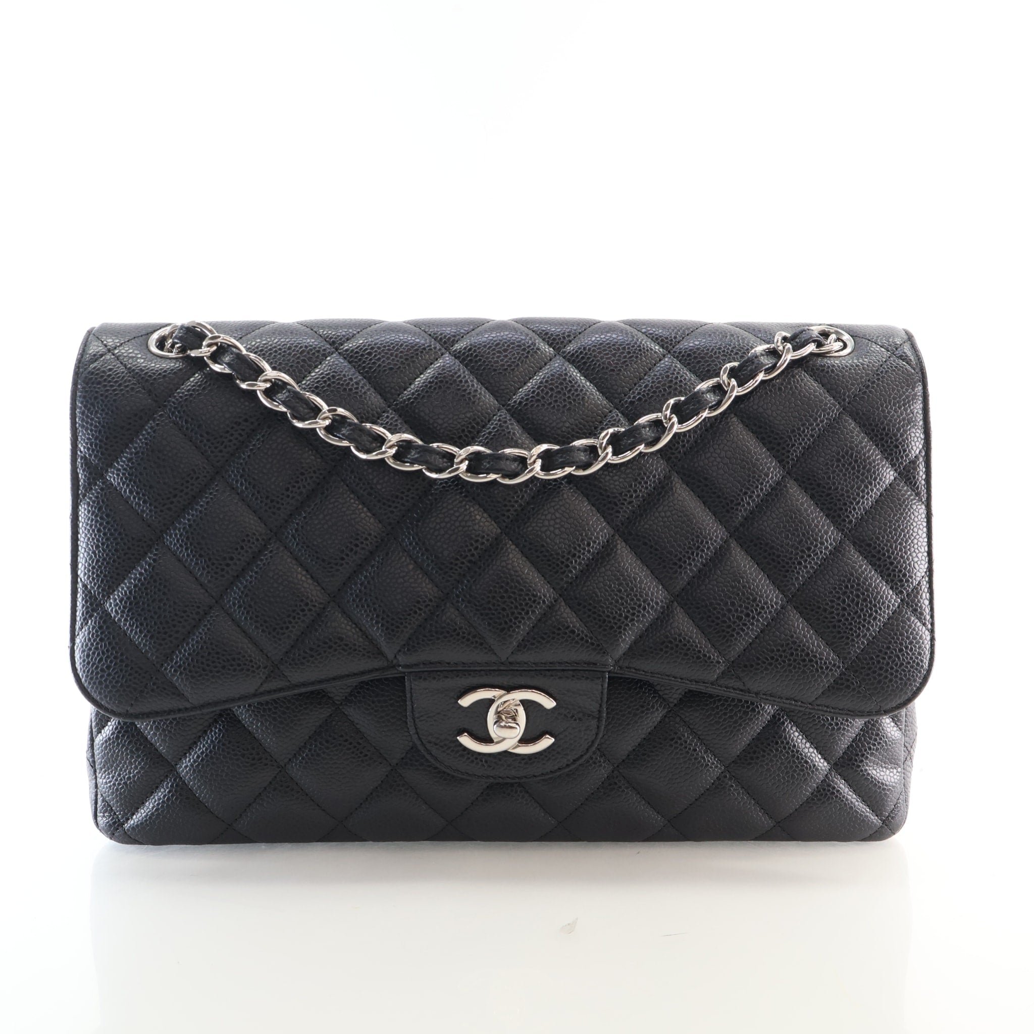 Chanel Jumbo Caviar CC Flap Bag