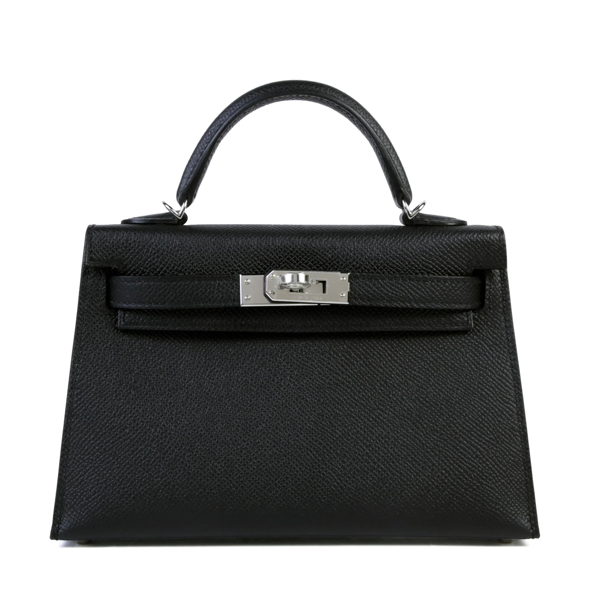Hermes Mini Kelly II Noir (89) Epsom Palladium hardware W (2024)