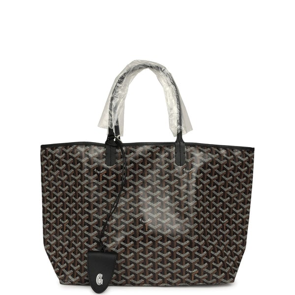 Goyard Goyard Goyardine Black Saint Louis PM Tote Bag Palladium Hardware