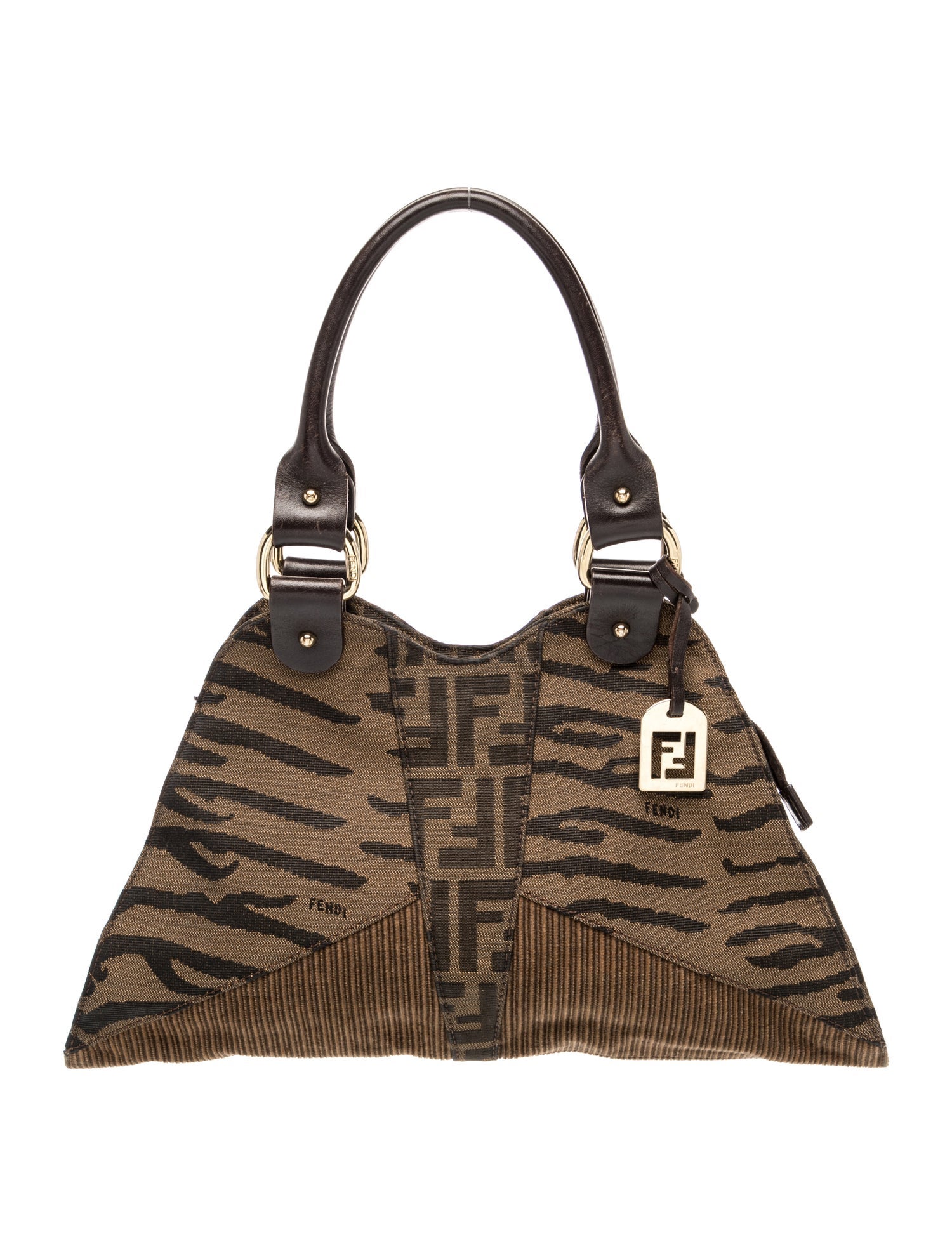 Fendi Zucca FF Shoulder Bag Vintage