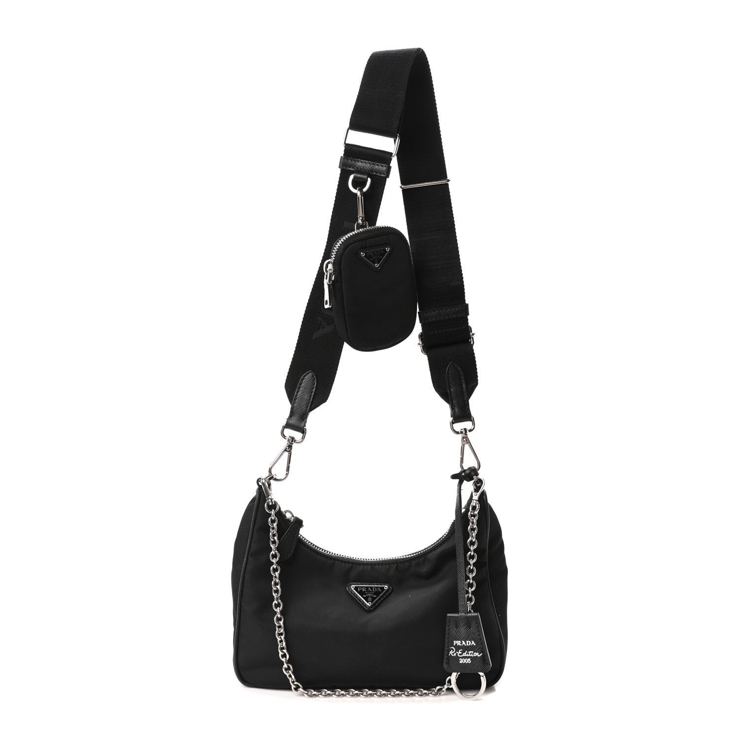 Prada Nylon Re-Edition 2005 Shoulder Bag Black