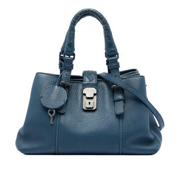 Goat Leather Small Cervo Roma Satchel