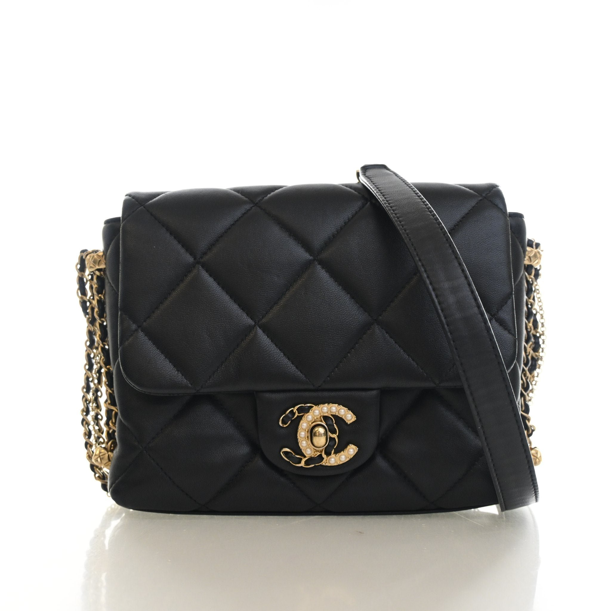 Chanel Mini Lambskin Crush On Chains Flap Bag