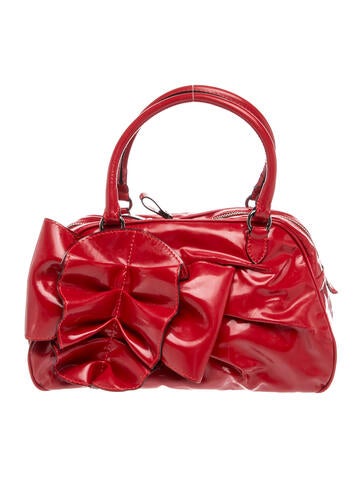 Patent Leather Top Handle Bag