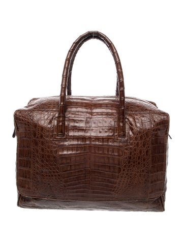 Crocodile Top Handle Bag