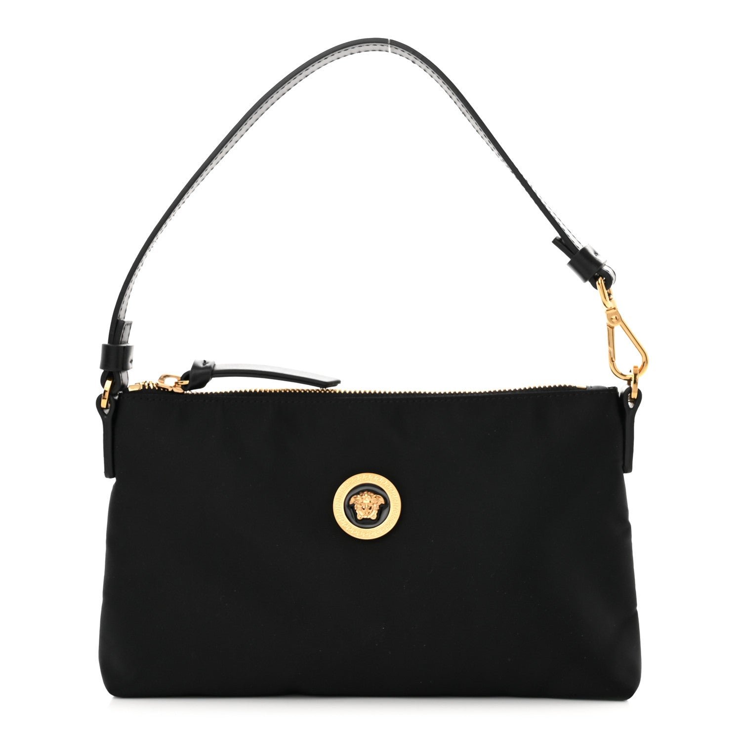 Versace Nylon Tribute Icon Flat Pouch Black