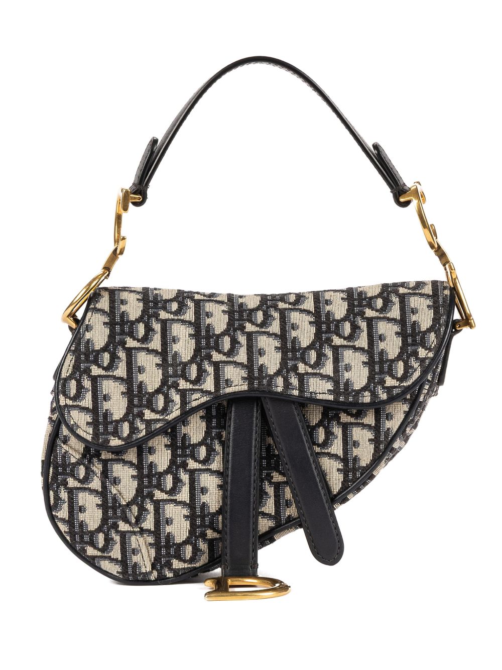 Saddle monogram shoulder bag