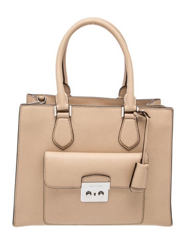 Michael Kors Saffiano Leather Top Handle Bag
