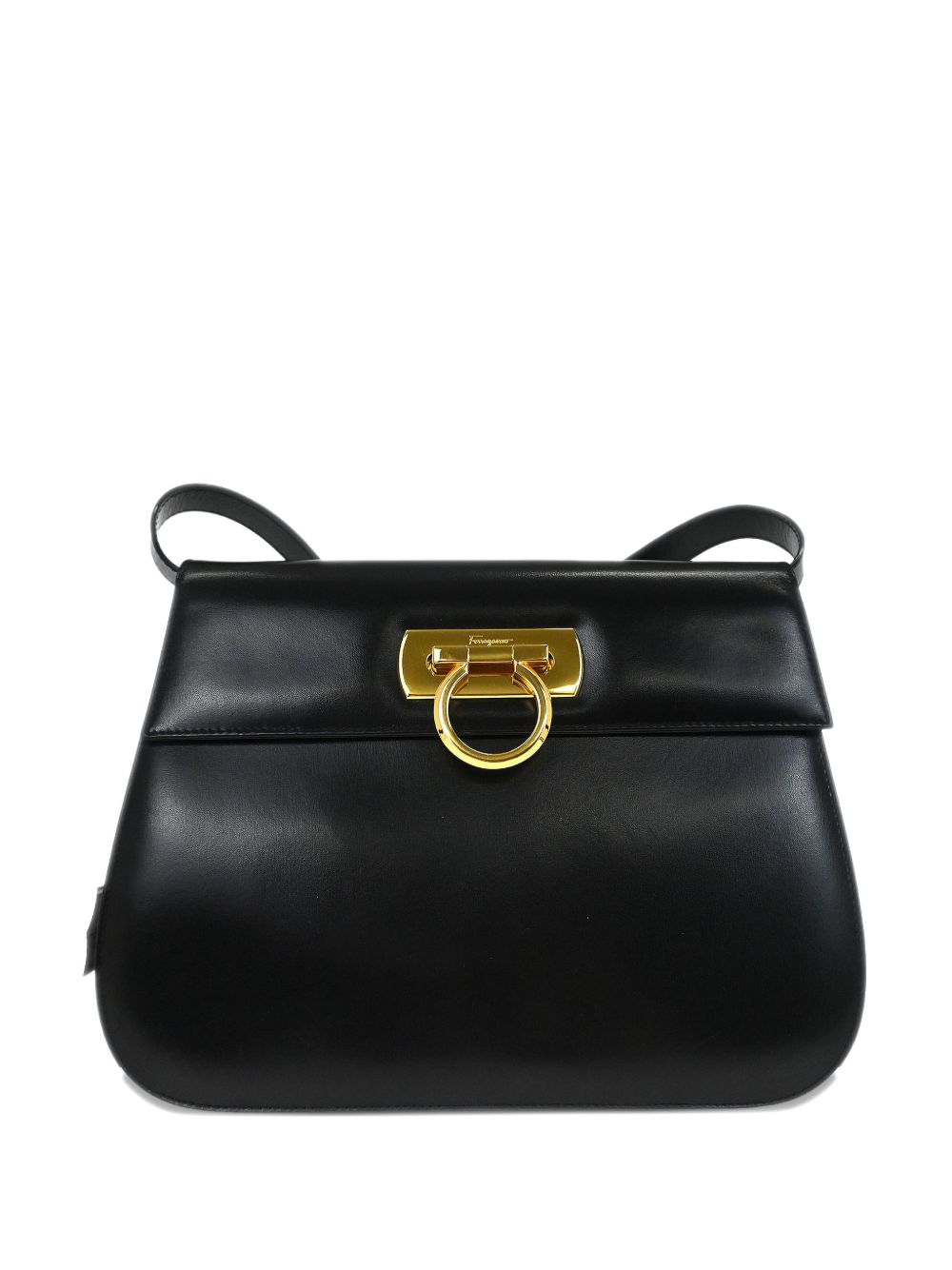 1990s gancini leather shoulder bag