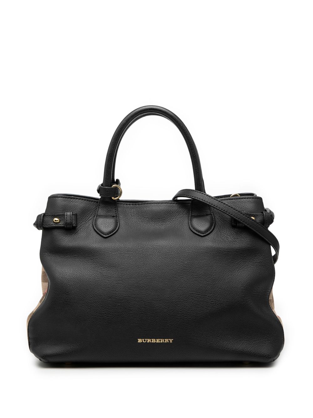Burberry 2000-2017 Medium Leather and House Check Banner satchel