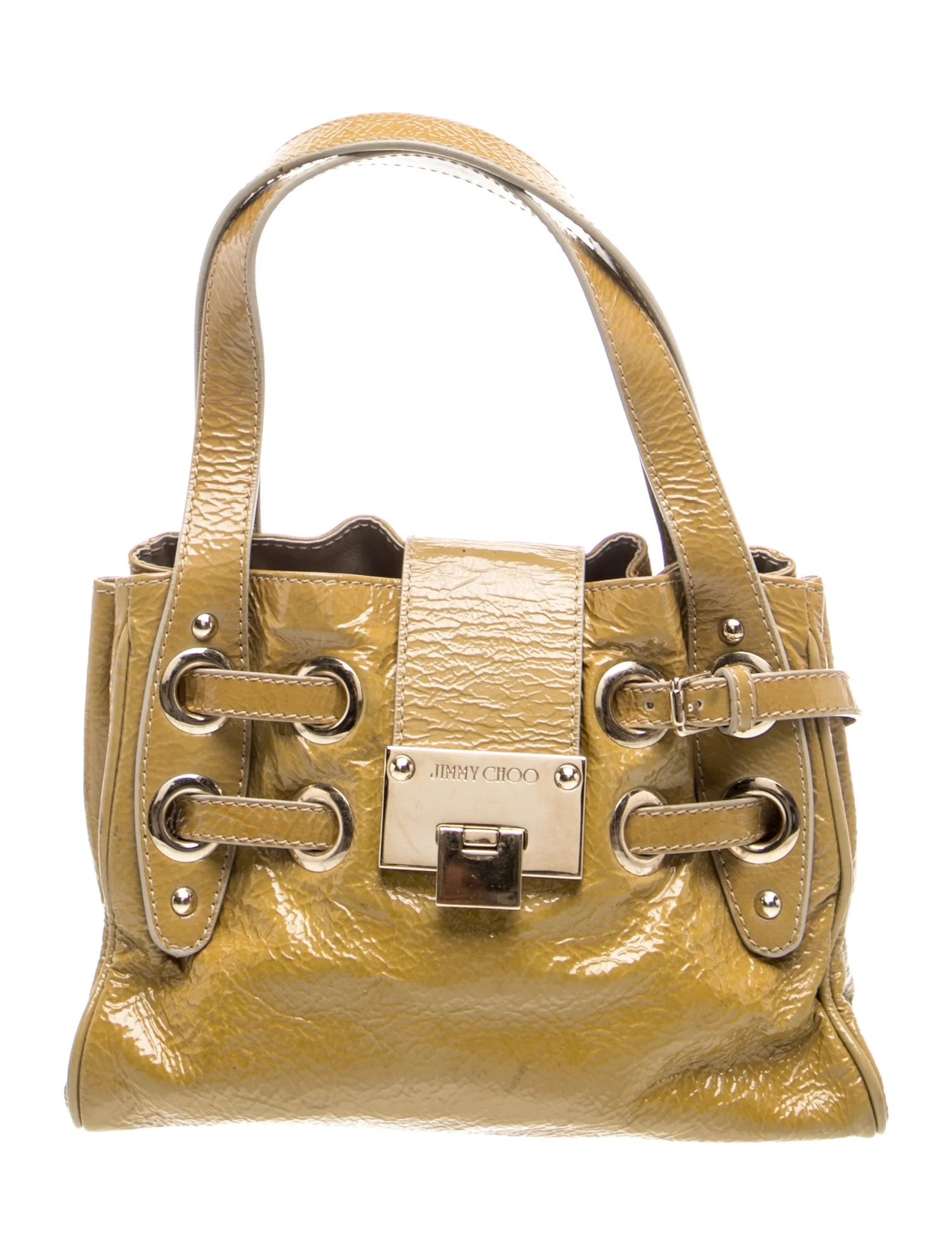 Patent Leather Top Handle Bag