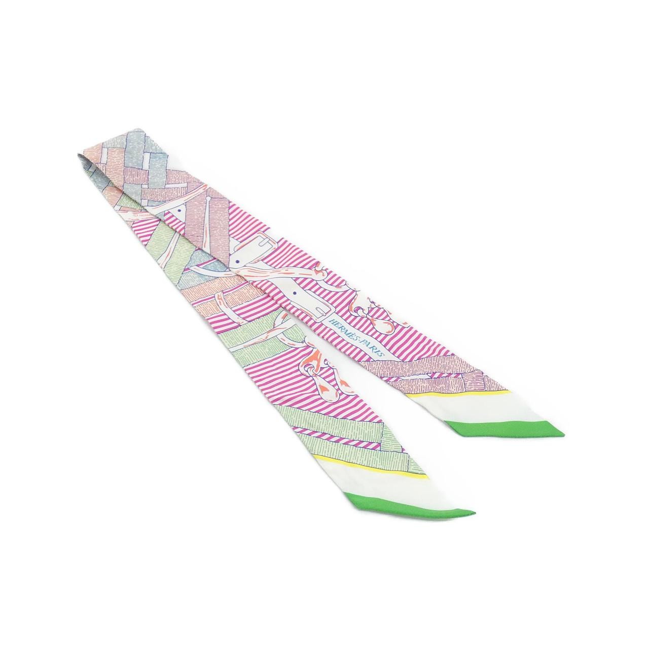 Hermès MORS A JOUETS CHEMISE Twilly 063419S Scarf