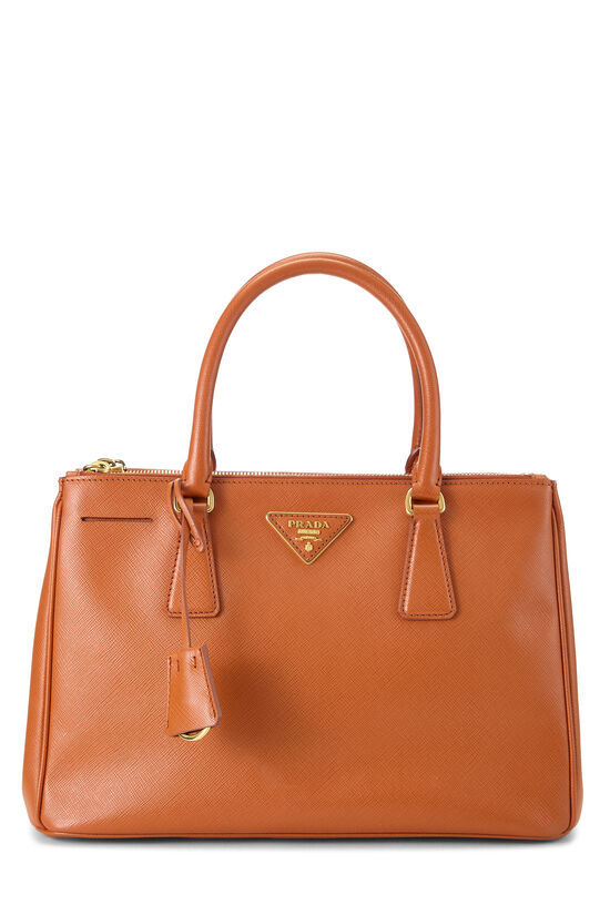 Prada Orange Saffiano Executive Tote Small