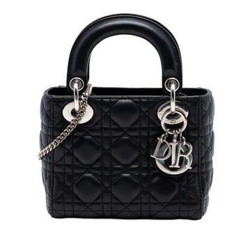 Lambskin Mini Lambskin Cannage Lady Dior