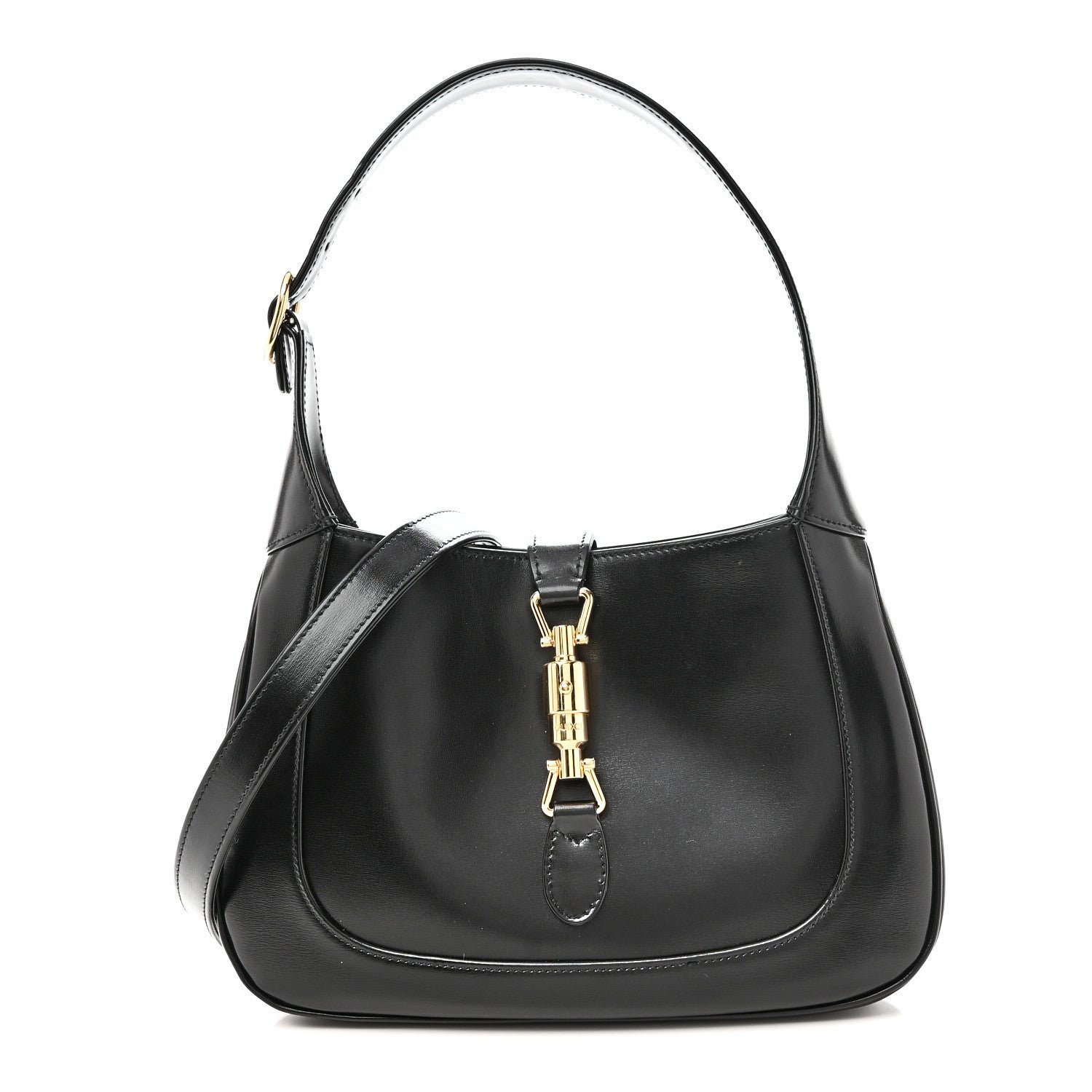 Gucci Boarded Dyana Lux Calfskin Small Jackie 1961 Hobo Black