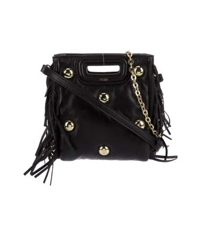 Maje Leather Top Handle Bag