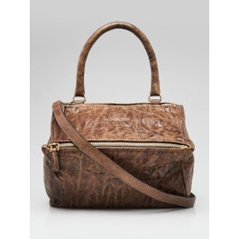 Givenchy Givenchy Charcoal Wrinkled Sheepskin Leather Small Pandora Bag