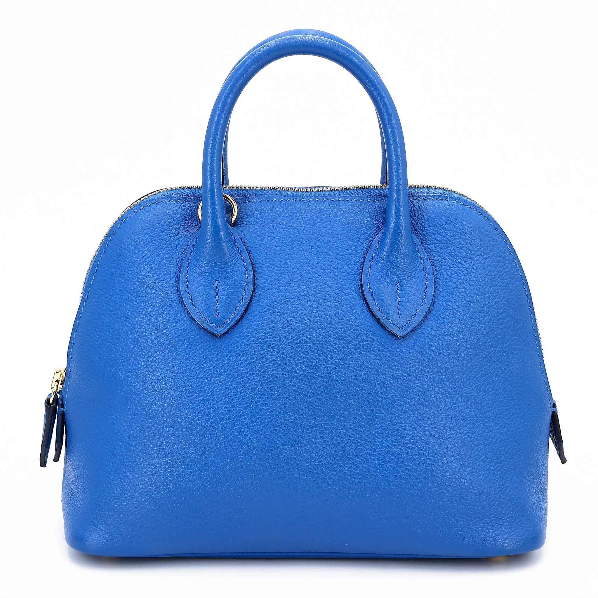 Very Good ( Rank A) HERMÈS Mini Bolide 1923 Bleu Zellige (I7) Evercolor Gold hardware C (2018)