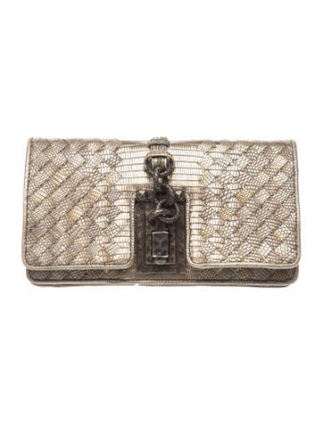 Intrecciato Lizard Settantadue Clutch
