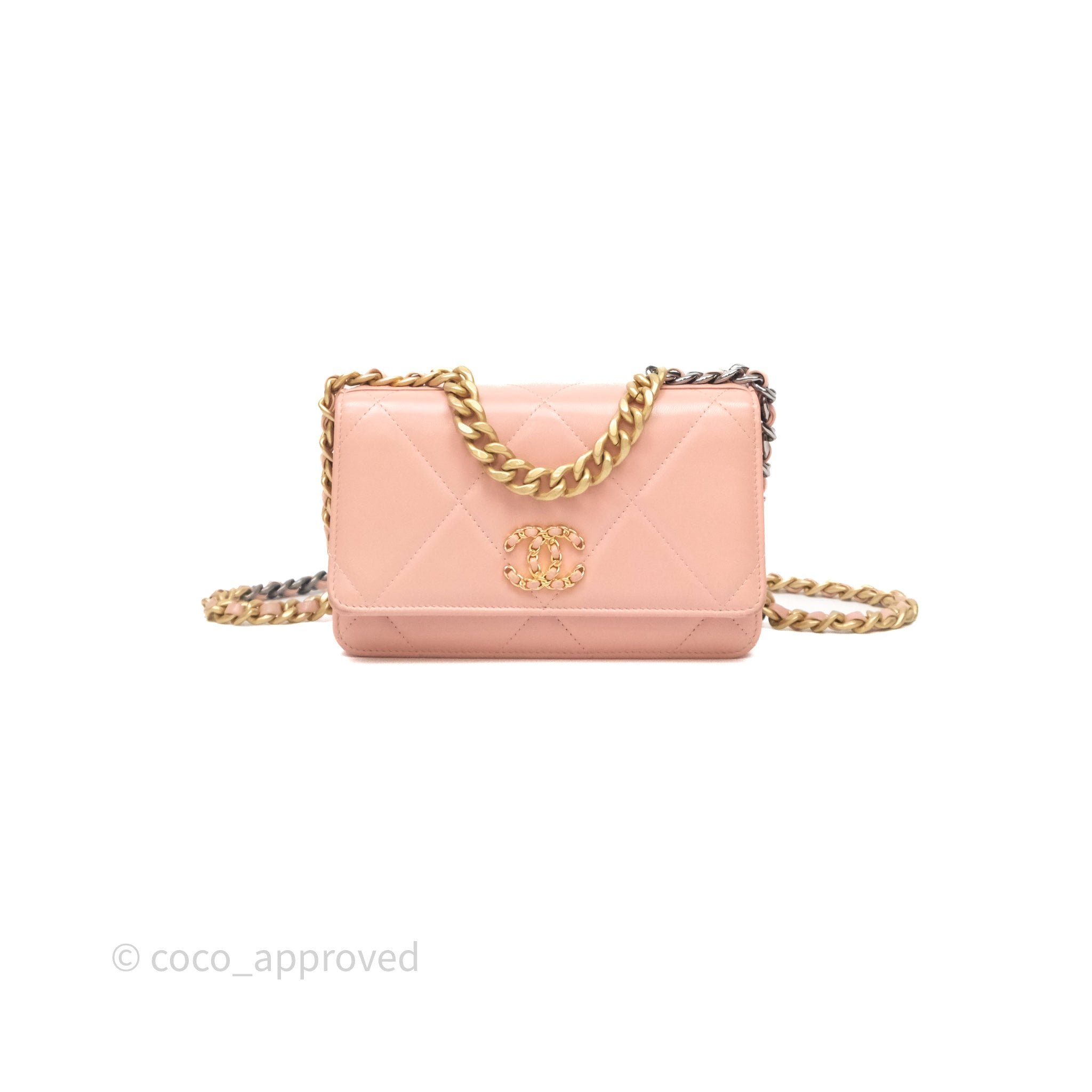 Chanel Chanel 19 Wallet on Chain WOC Light Pink Mixed Hardware