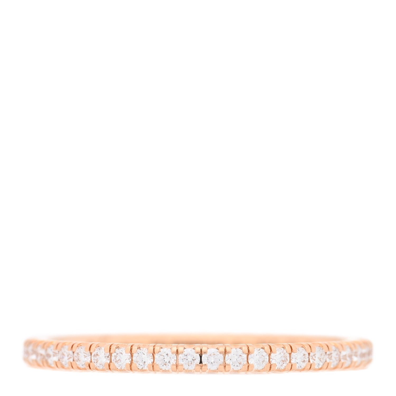 Cartier Cartier 18K Pink Gold Diamond 1.5mm Etincelle de Cartier Wedding Band Ring 50 5.25