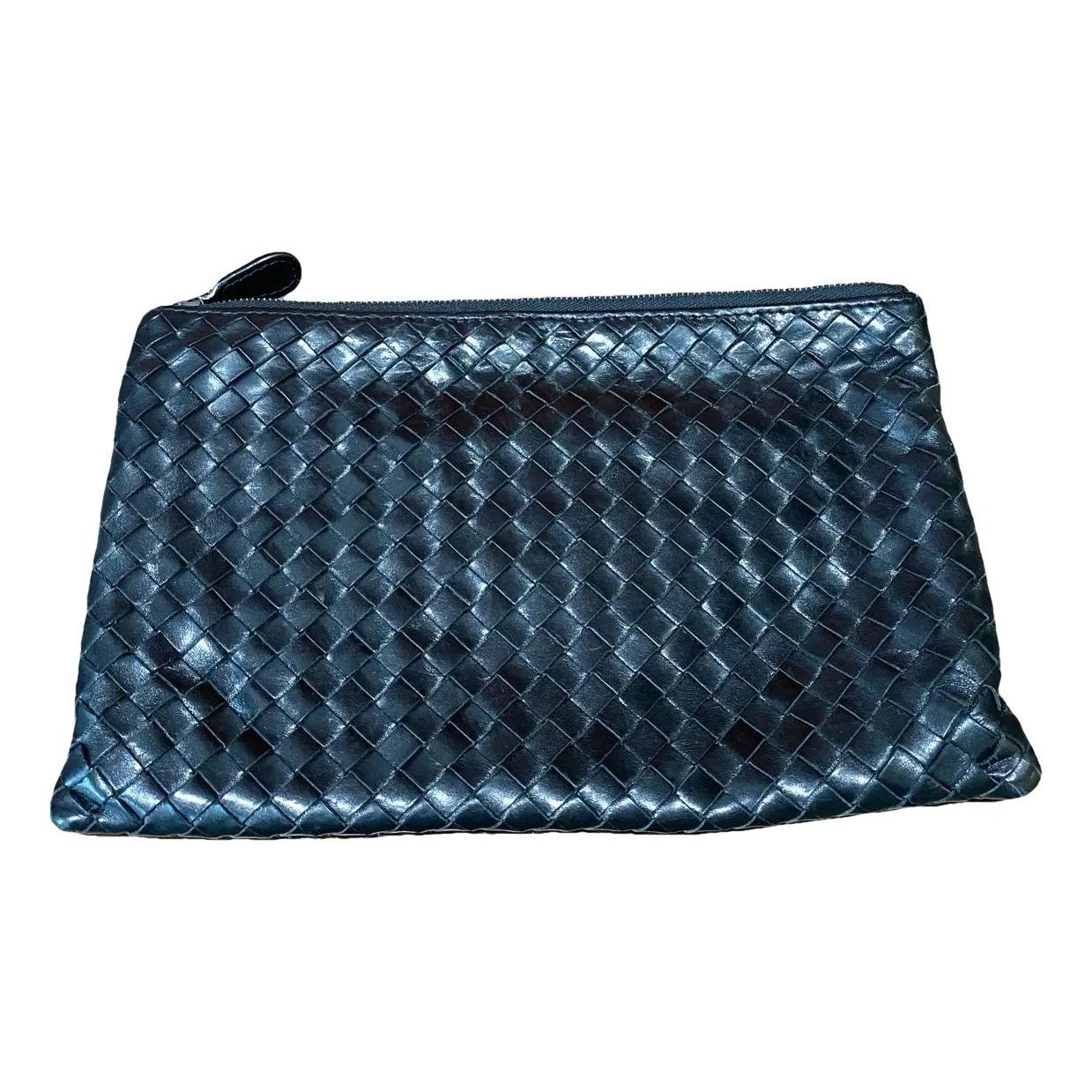 Leather clutch bag