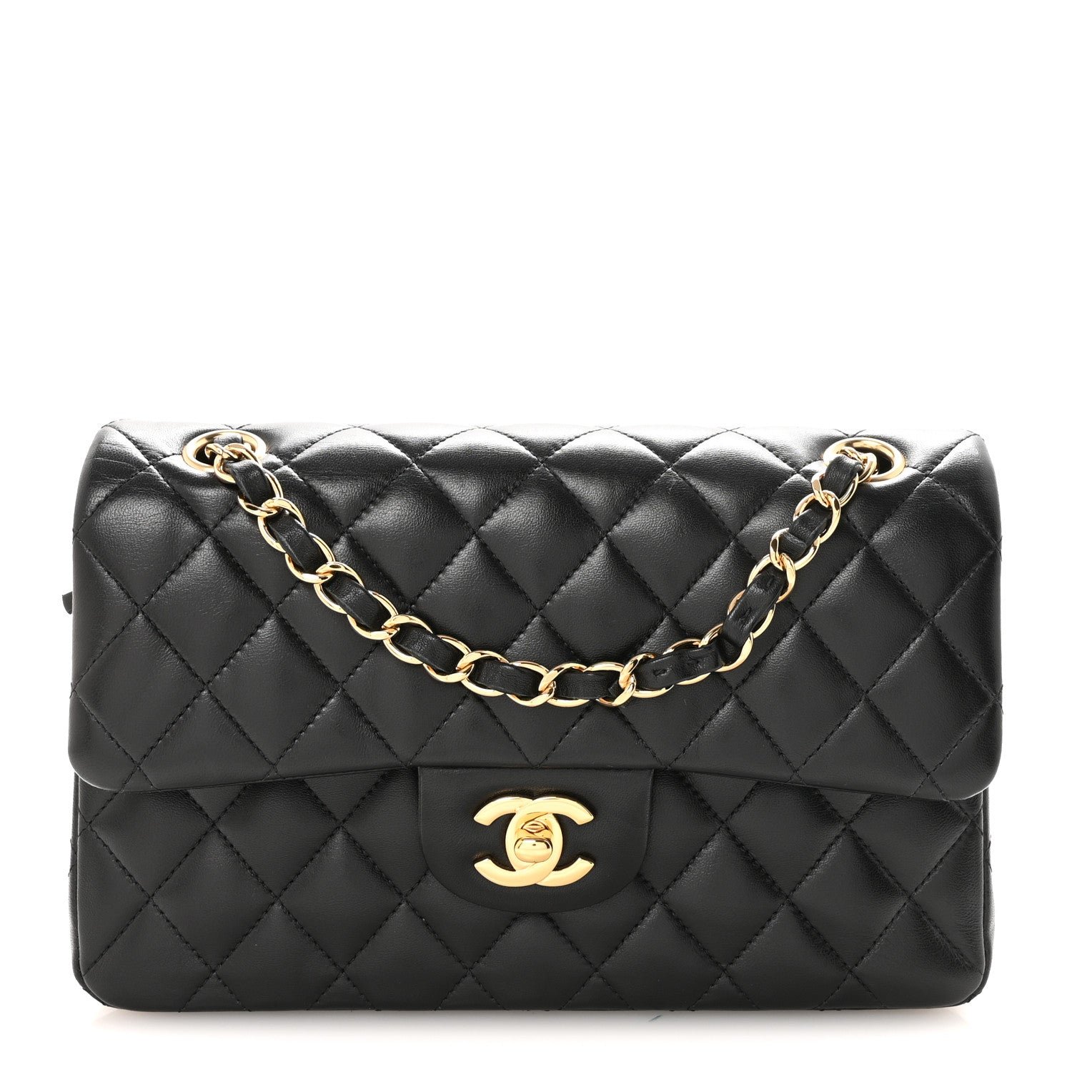 Chanel Lambskin Quilted Small Double Flap Black