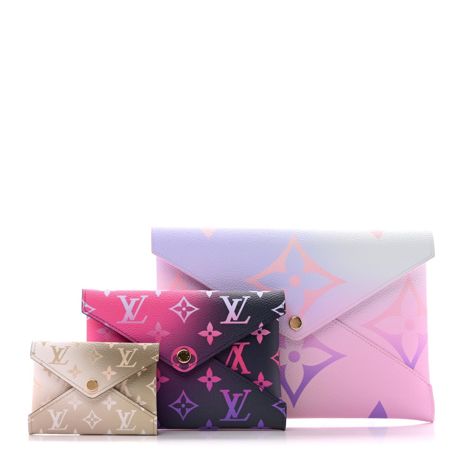 Louis Vuitton Monogram Giant Spring In The City Kirigami Pochette Set Sunrise Pastel Midnight Fuchsia Sunset Kaki