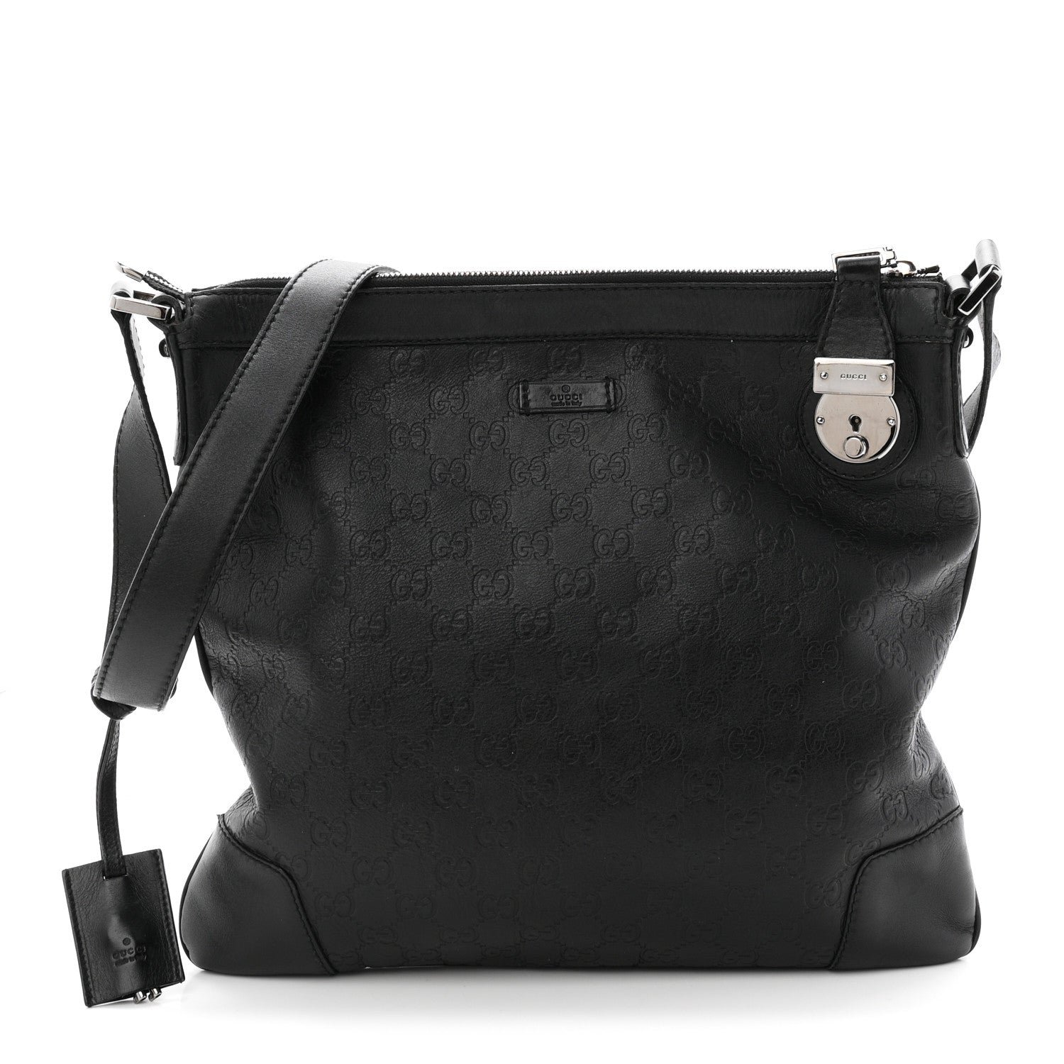Gucci Guccissima GG Messenger Bag Black