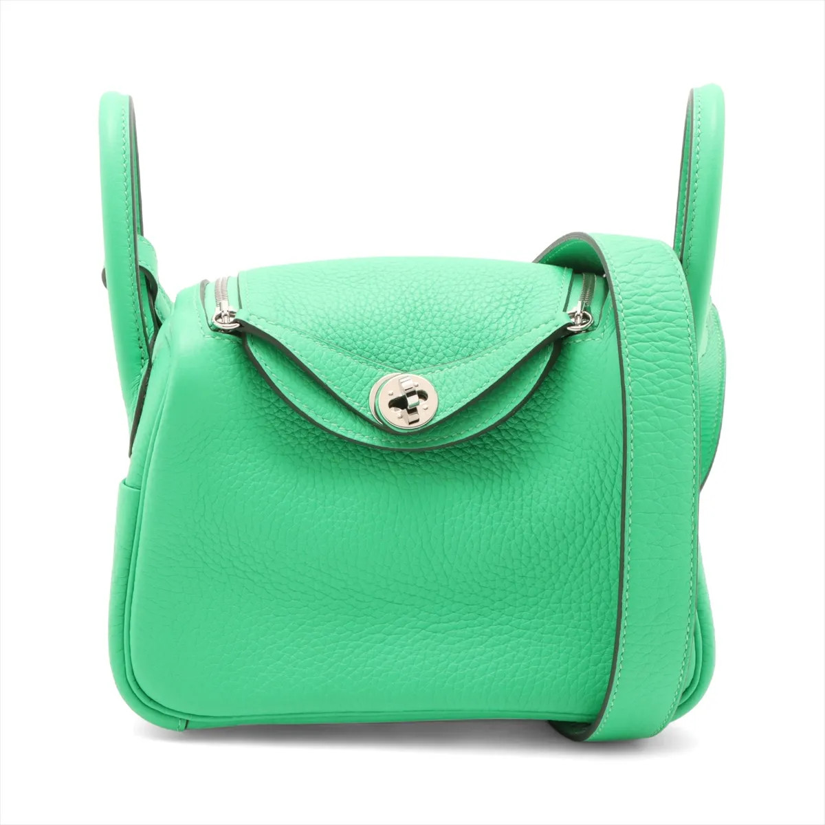 Hermès Lindy mini 20 Taurillon Clemence Veil comics Silver Metal Fittings
