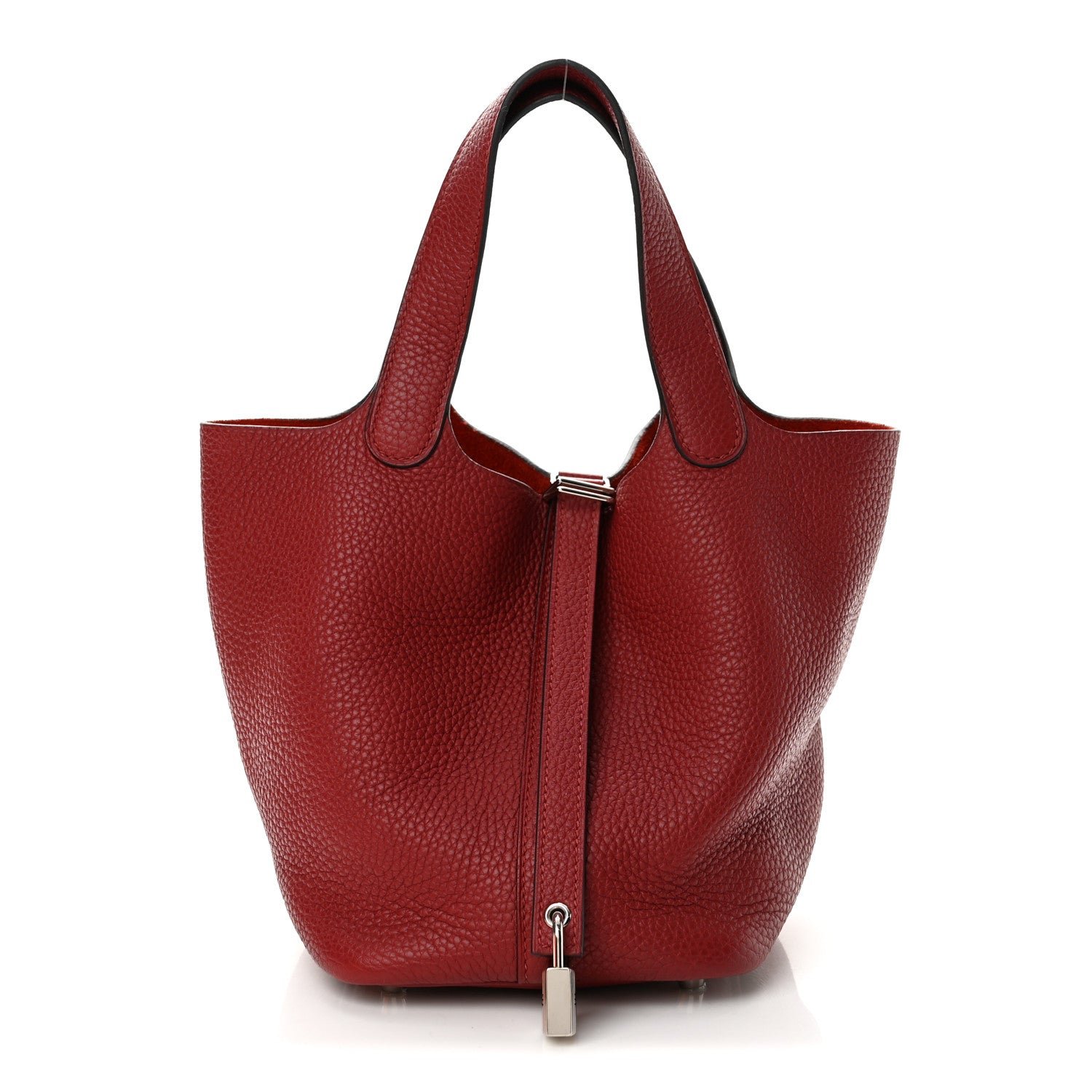 Hermes Taurillon Clemence Picotin Lock 18 PM Rouge H