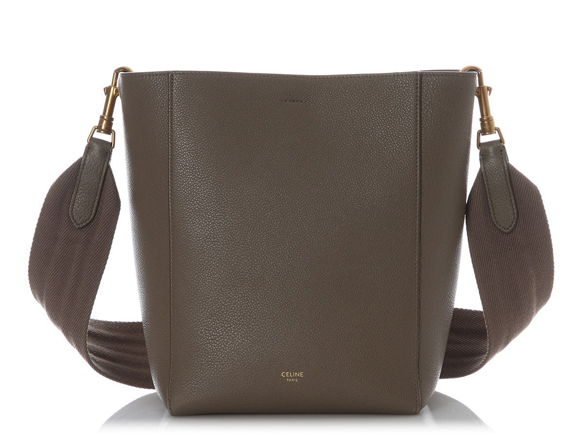 Celine Small Taupe Sangle Bucket Bag