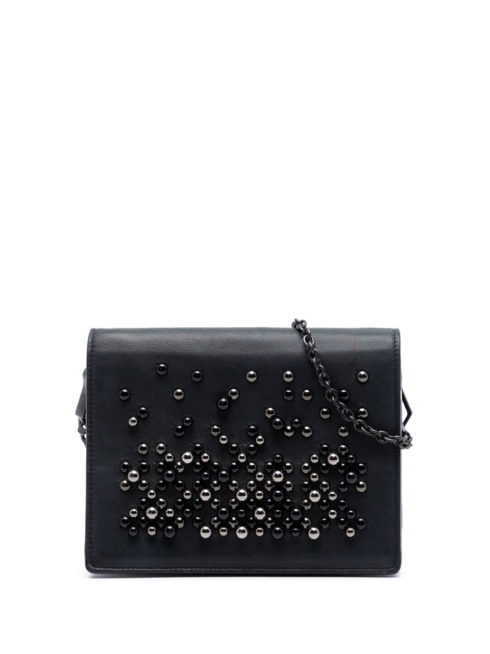 2012-2026 Leather Studded Wallet on Chain crossbody bag