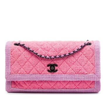 CC Quilted Tweed Accordion Flap