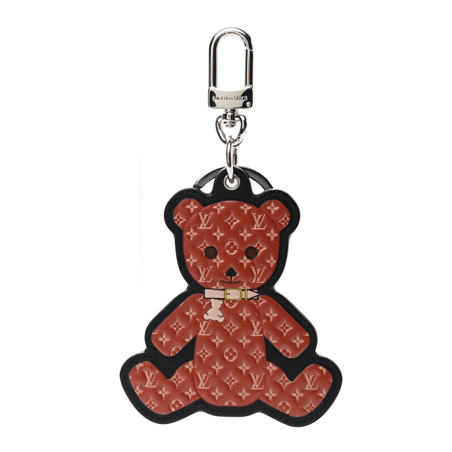 Louis Vuitton Monogram Teddy Bear Bag Charm Key Holder Brown