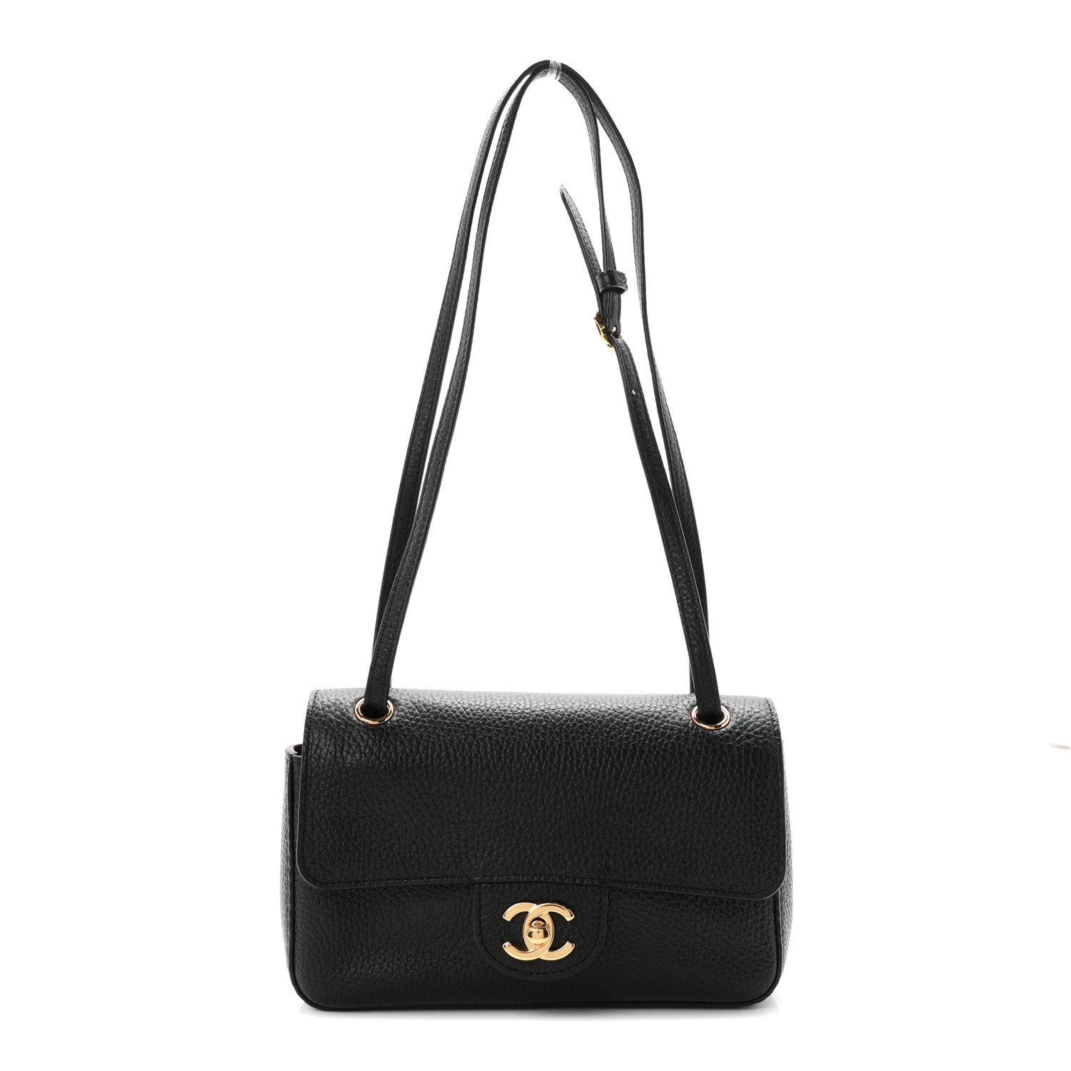 Chanel Grained Calfskin Mini Souplissimo Maxi Flap Black
