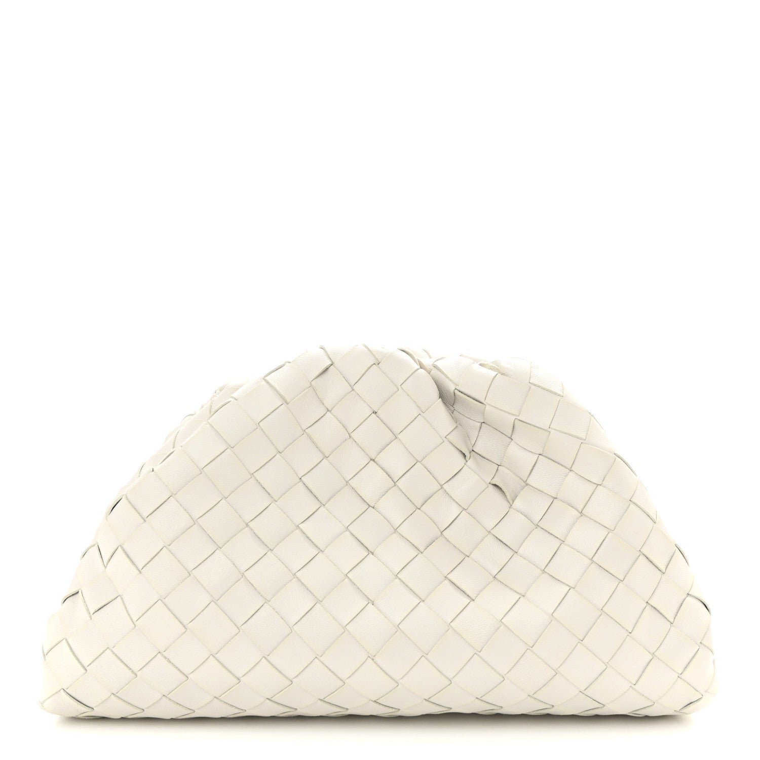 Bottega Veneta Nappa Maxi Intrecciato The Pouch Oversized Clutch Plaster