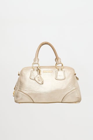 Padded Metallic Leather Bag