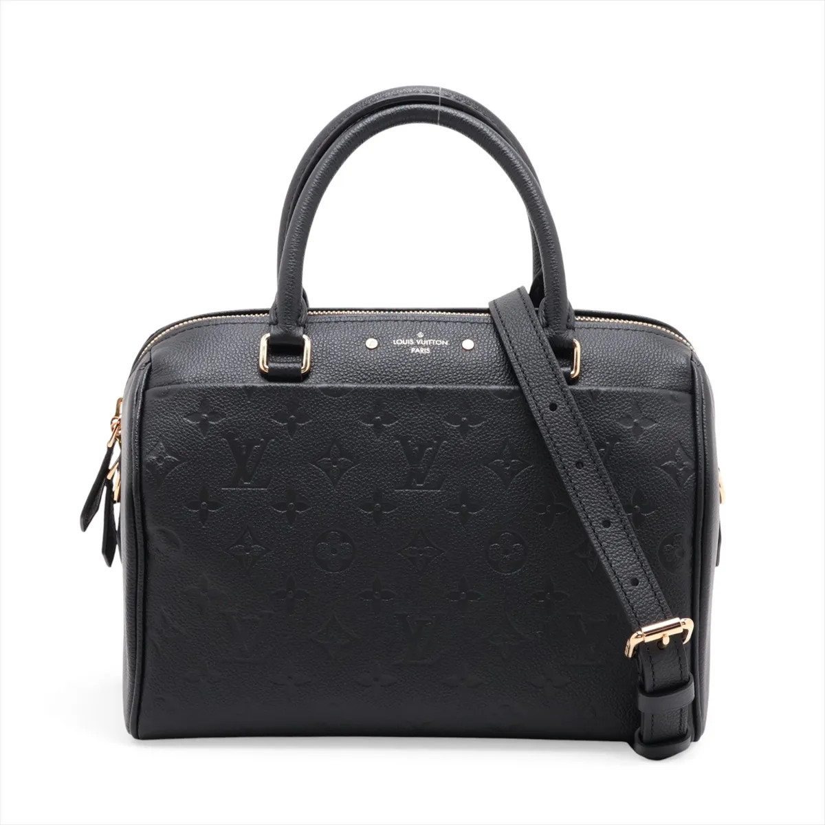 Louis Vuitton monogram empreinte Speedy Bandoulière 25 M42401 Black