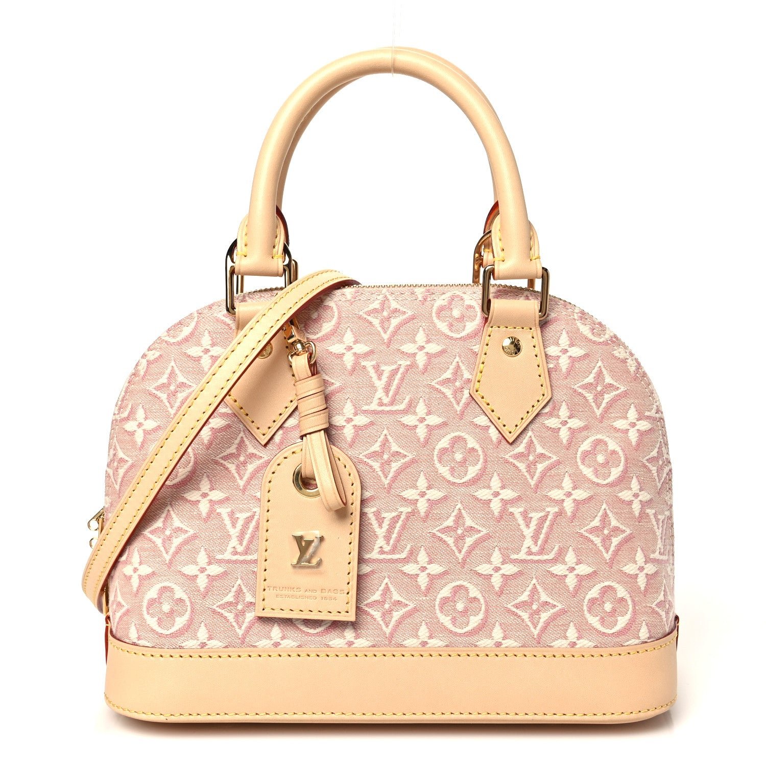 Louis Vuitton Monogram Embleme Jacquard Alma BB Rose Ruban