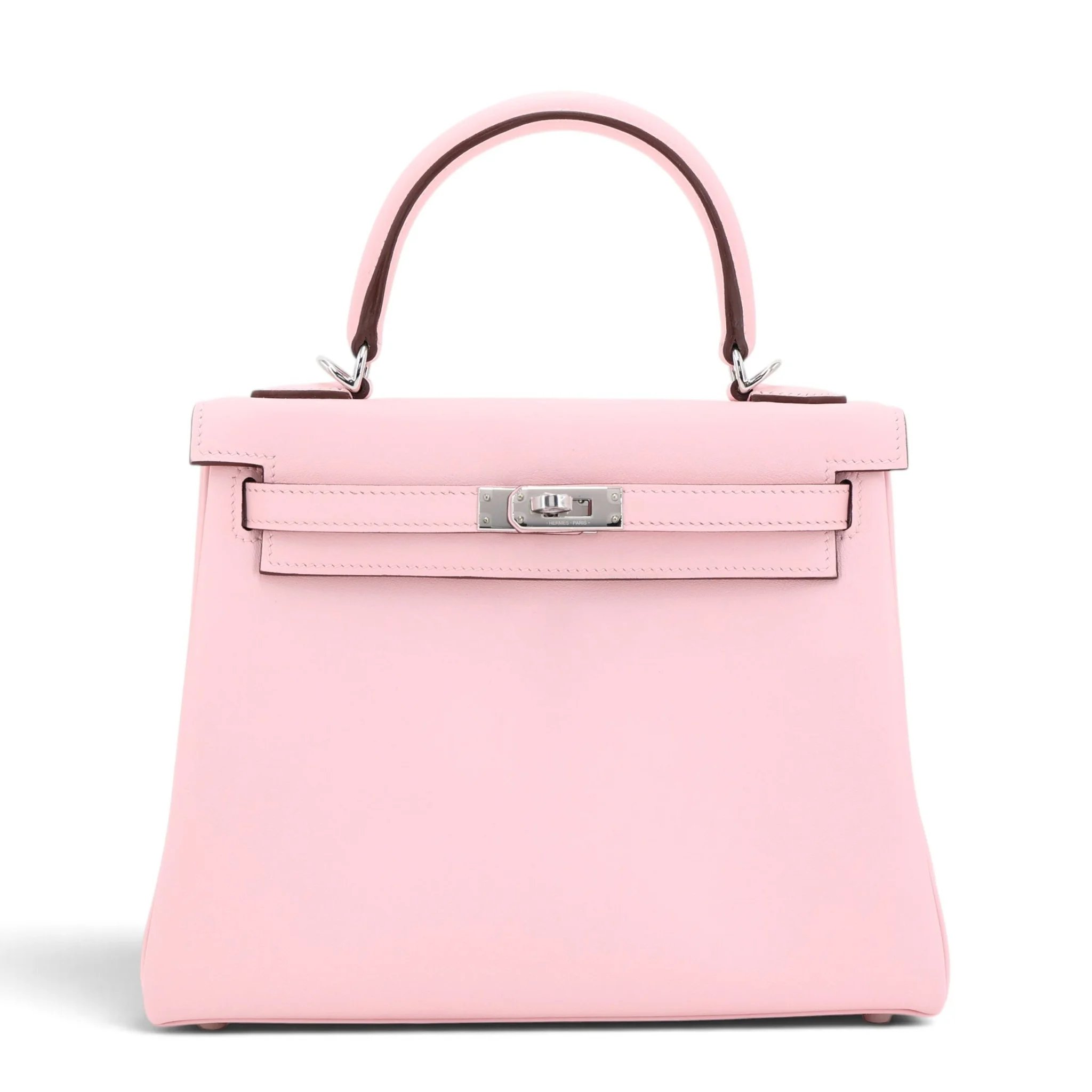 Unused ( Rank NS ) HERMÈS Kelly 25 Rose Sakura (3Q) Swift Palladium hardware W (2024)
