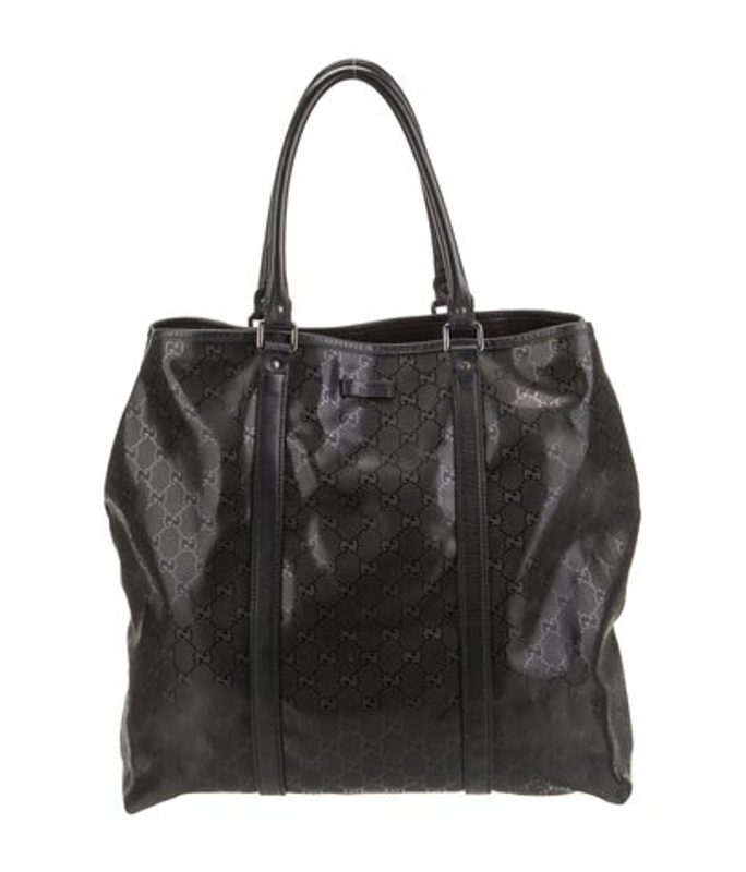 Gucci Gg Imprime Gg Imprime Leather Tote Bag