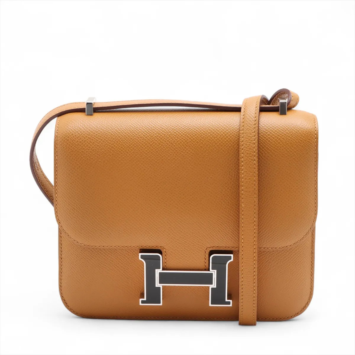 Hermès Constance 3 Mini 18 Miroir Veau Epsom Caramel Silver Metal Fittings