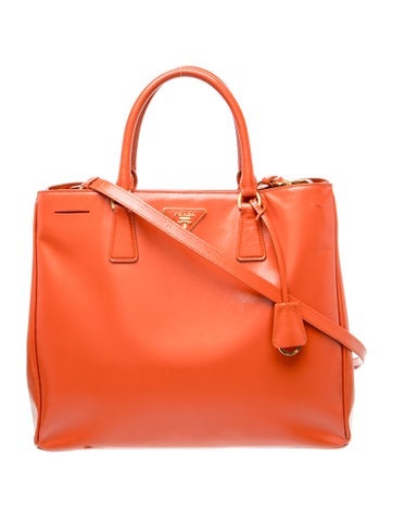 Saffiano Leather Top Handle Bag Large